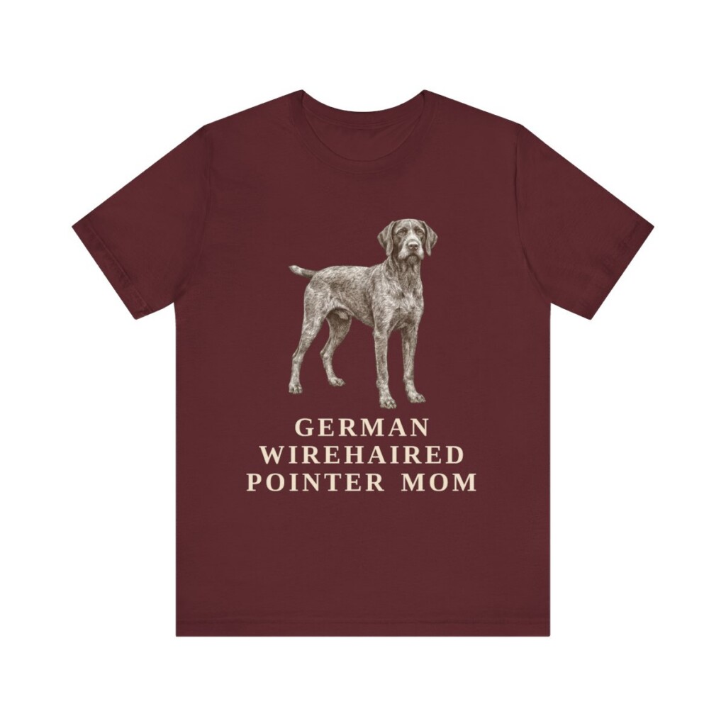 German Wirehaired Pointer Mom Shirt, Vintage Dog Sketch Tee, Dog Mom Gift