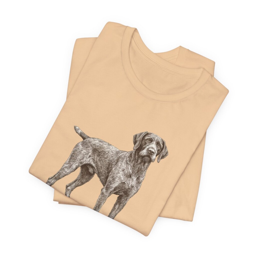 German Wirehaired Pointer Mom Shirt, Vintage Dog Sketch Tee, Dog Mom Gift