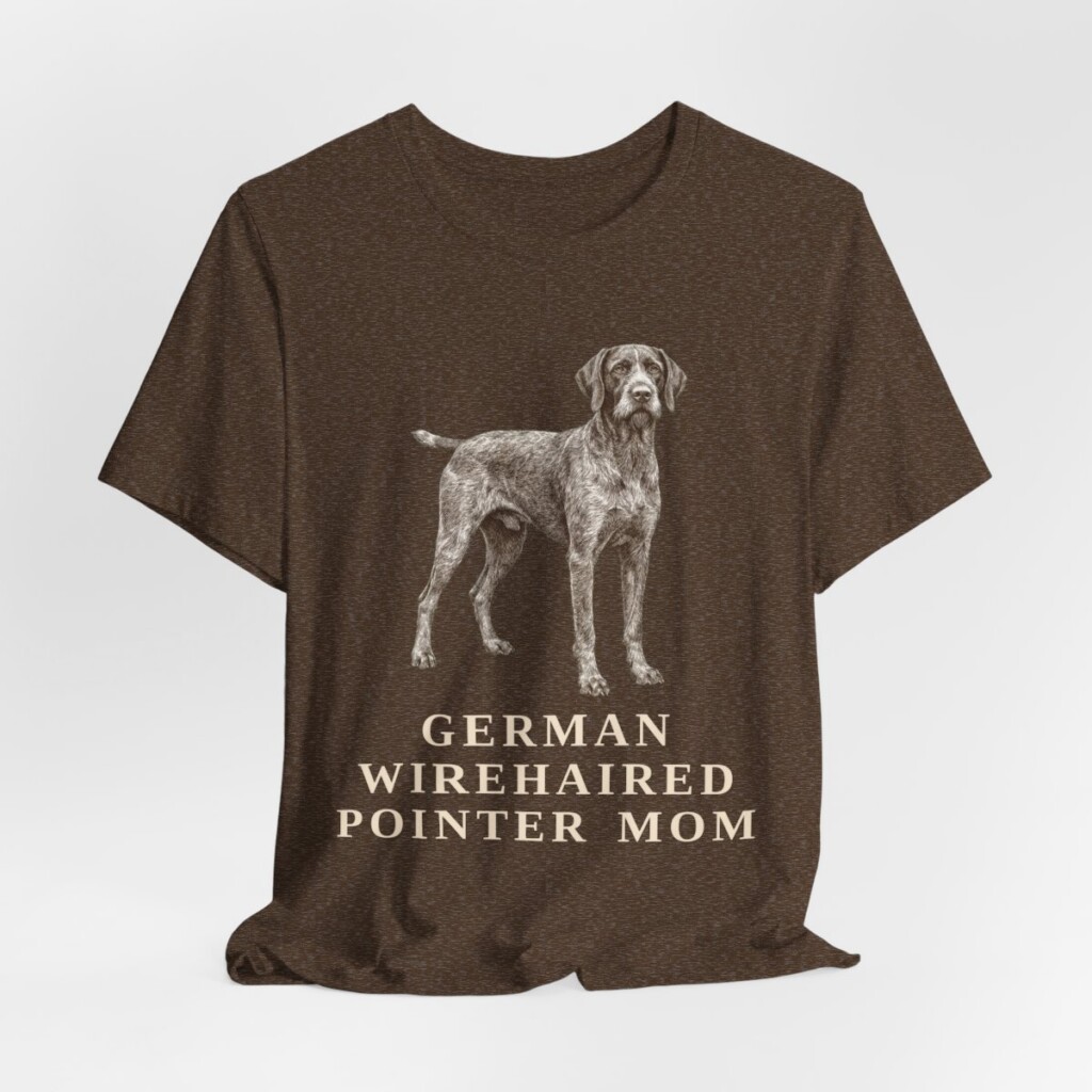 German Wirehaired Pointer Mom Shirt, Vintage Dog Sketch Tee, Dog Mom Gift