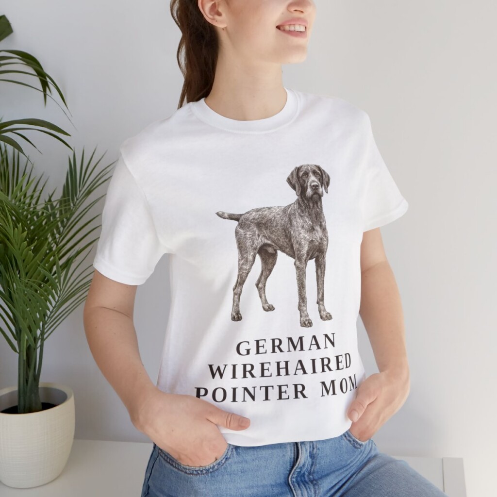 German Wirehaired Pointer Mom Shirt, Vintage Dog Sketch Tee, Dog Mom Gift