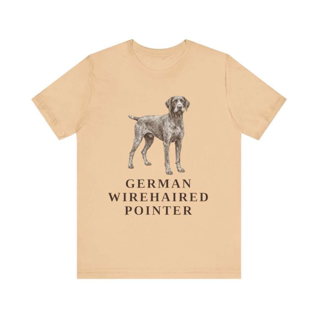 German Wirehaired Pointer Lover Shirt, Vintage Dog Sketch Tee, Dog Lover Gift