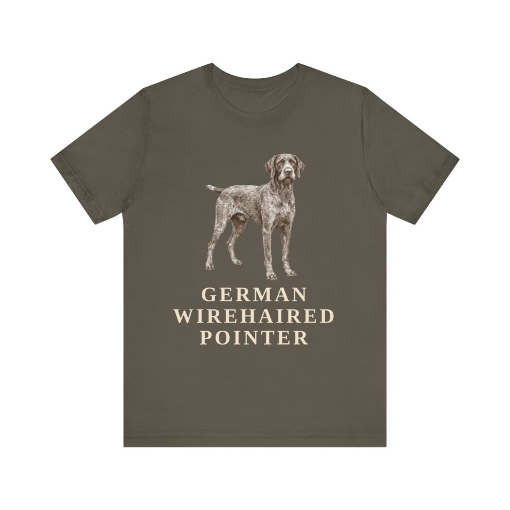 German Wirehaired Pointer Lover Shirt, Vintage Dog Sketch Tee, Dog Lover Gift
