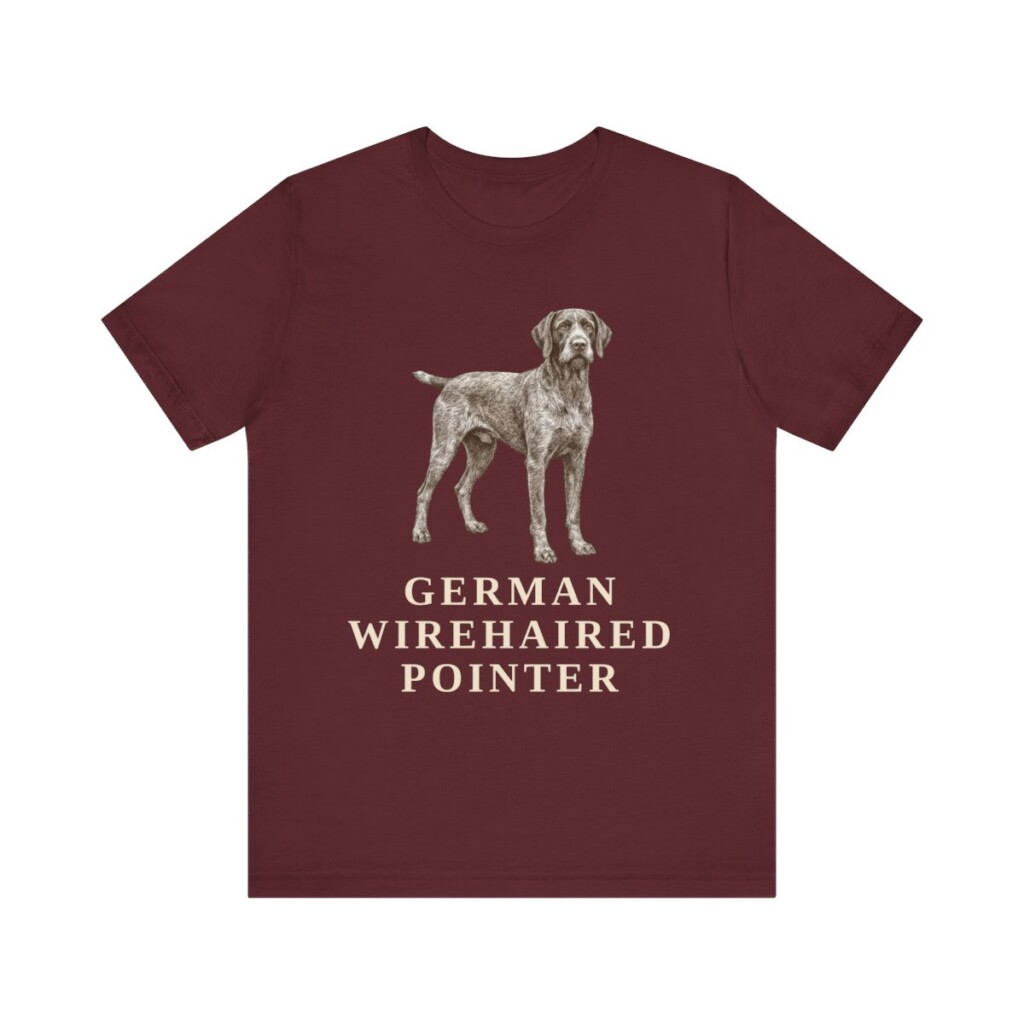 German Wirehaired Pointer Lover Shirt, Vintage Dog Sketch Tee, Dog Lover Gift