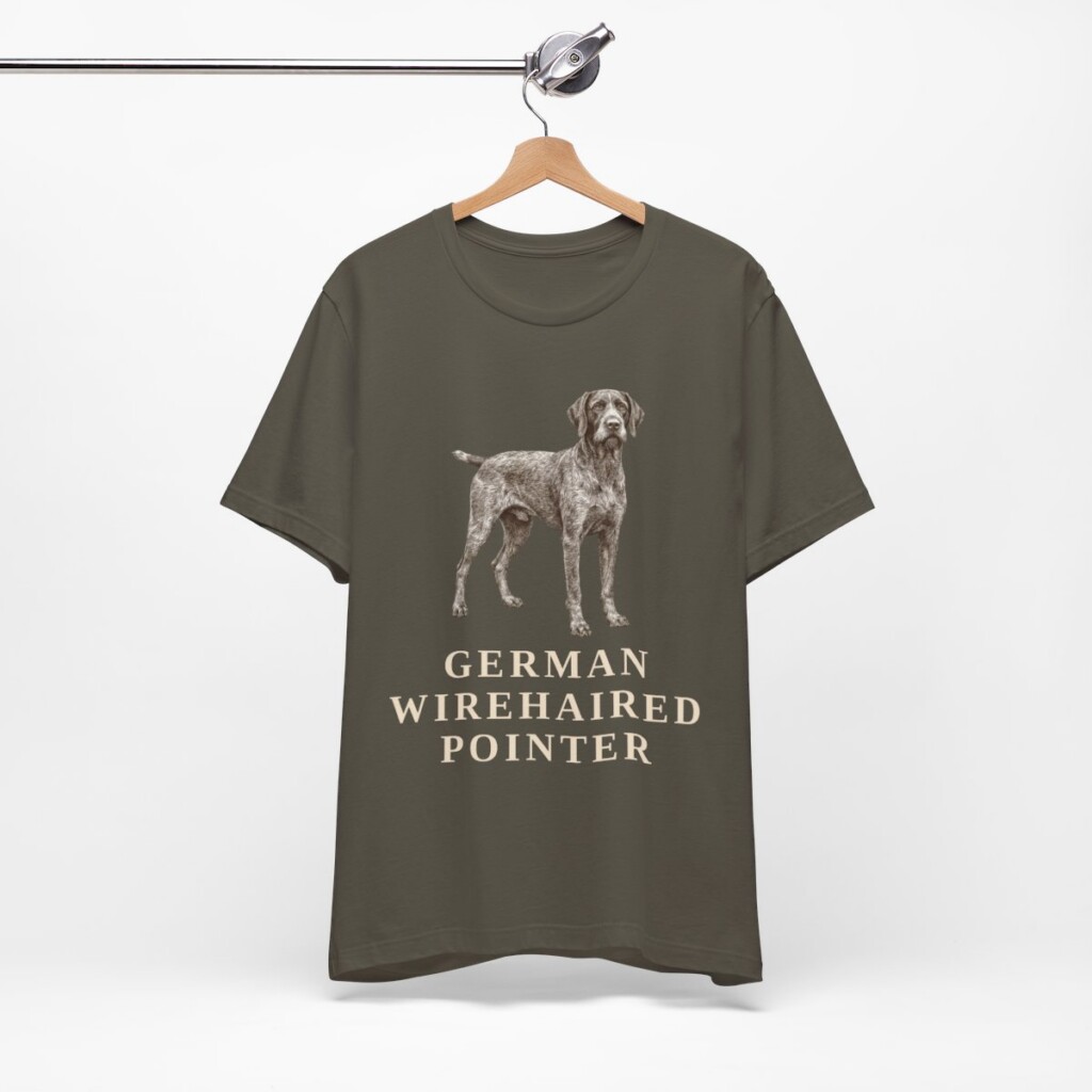 German Wirehaired Pointer Lover Shirt, Vintage Dog Sketch Tee, Dog Lover Gift