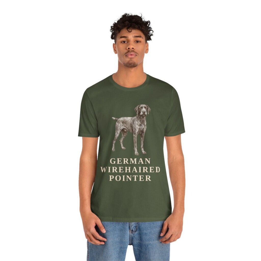German Wirehaired Pointer Lover Shirt, Vintage Dog Sketch Tee, Dog Lover Gift