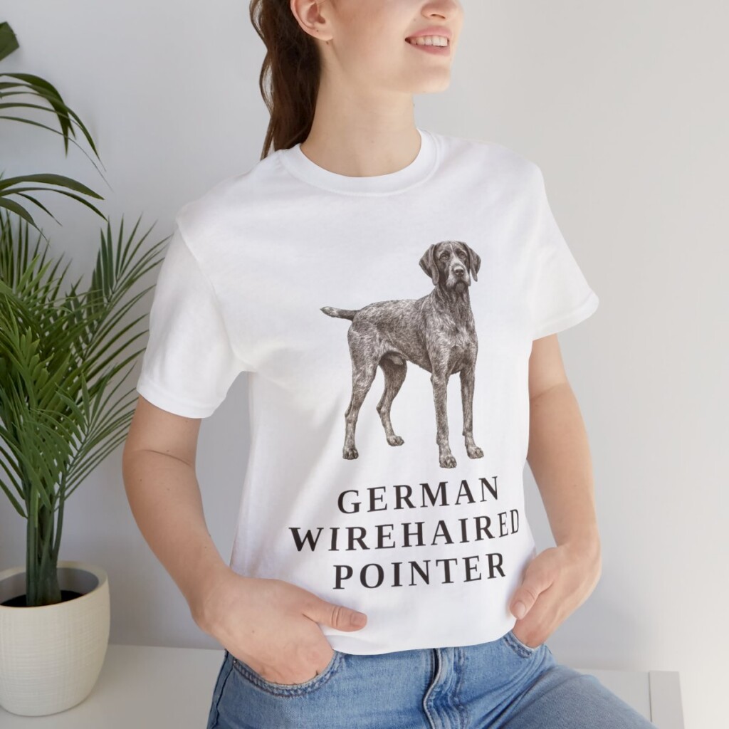German Wirehaired Pointer Lover Shirt, Vintage Dog Sketch Tee, Dog Lover Gift