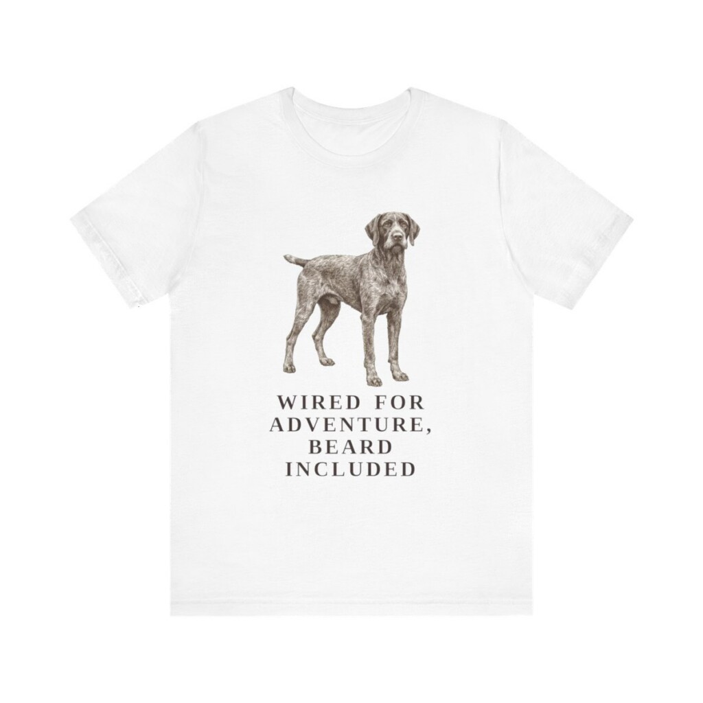 German Wirehaired Pointer Humor Shirt, Vintage Dog Sketch Tee, Dog Humor Gift
