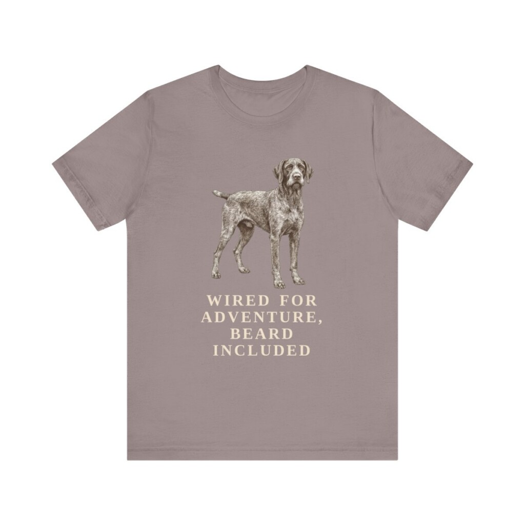 German Wirehaired Pointer Humor Shirt, Vintage Dog Sketch Tee, Dog Humor Gift