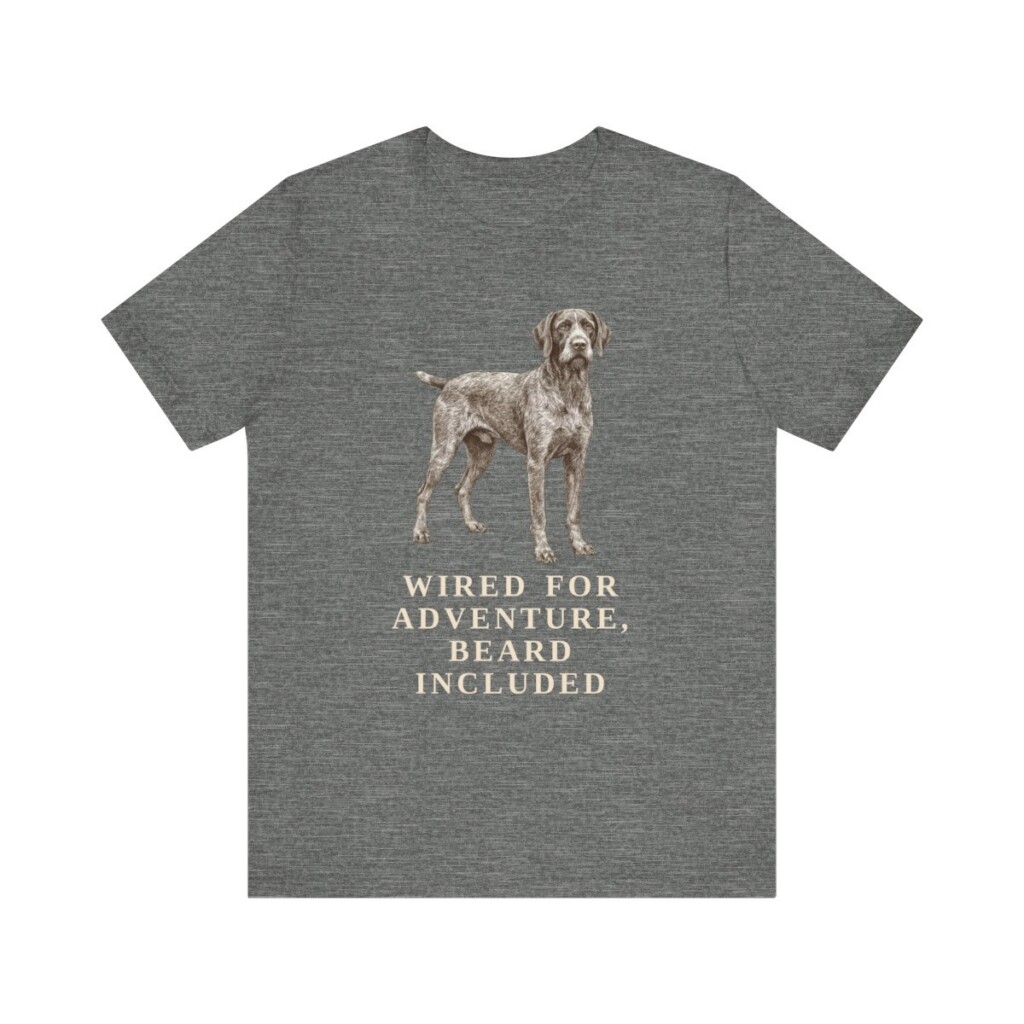 German Wirehaired Pointer Humor Shirt, Vintage Dog Sketch Tee, Dog Humor Gift