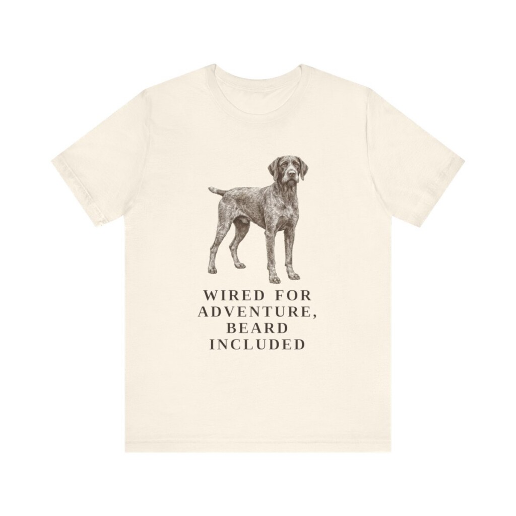German Wirehaired Pointer Humor Shirt, Vintage Dog Sketch Tee, Dog Humor Gift