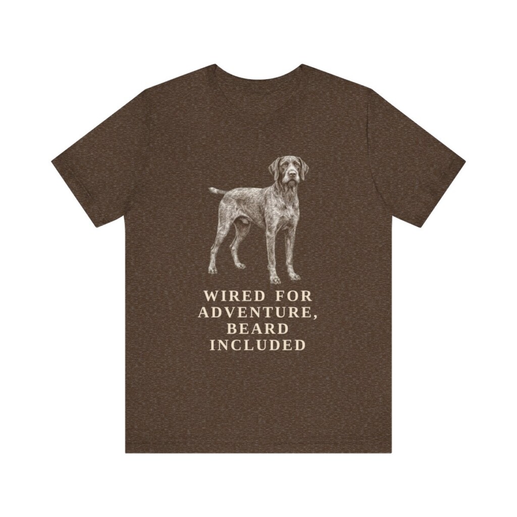 German Wirehaired Pointer Humor Shirt, Vintage Dog Sketch Tee, Dog Humor Gift