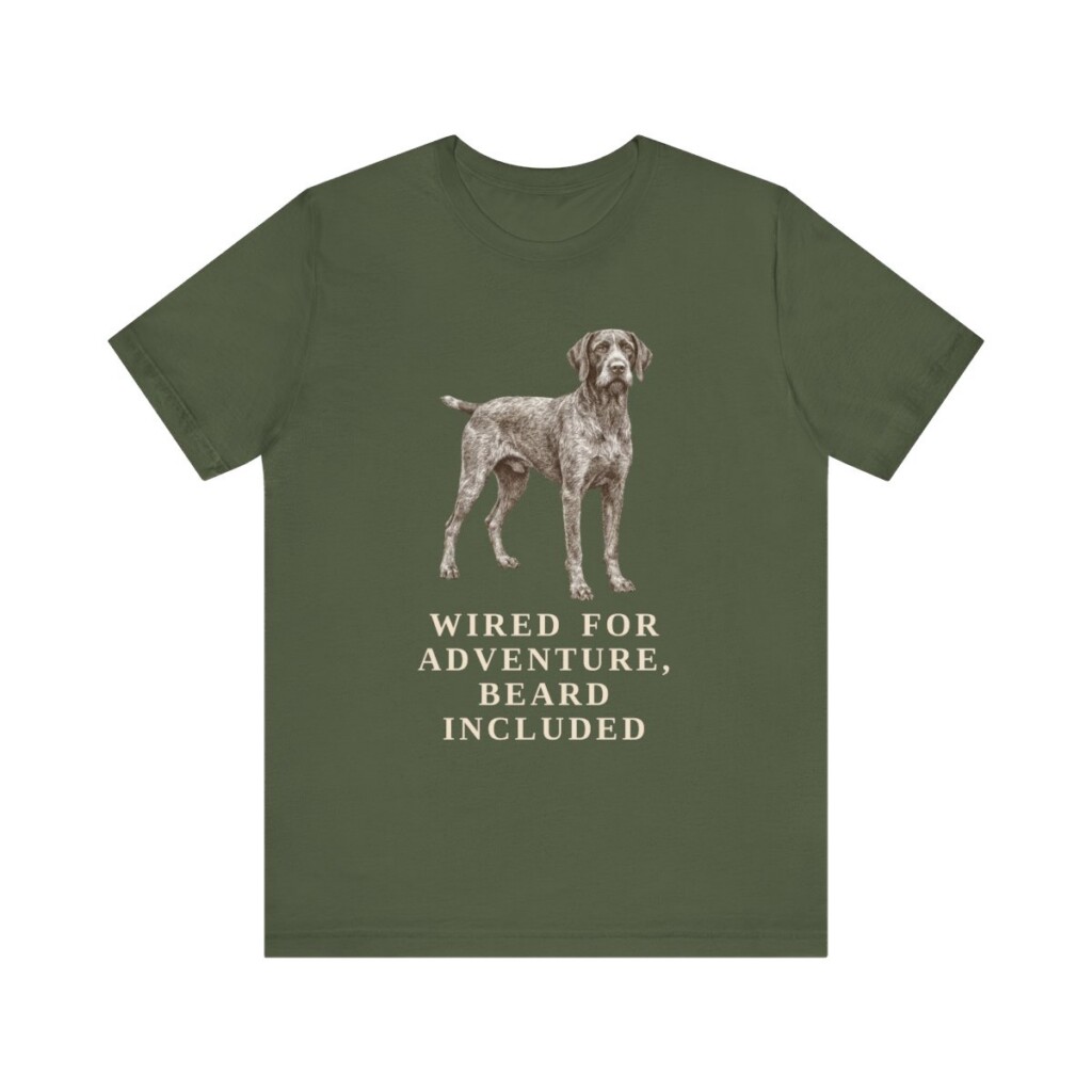 German Wirehaired Pointer Humor Shirt, Vintage Dog Sketch Tee, Dog Humor Gift