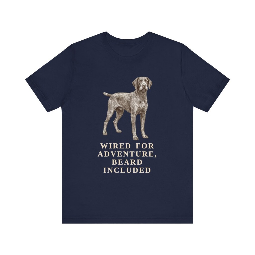 German Wirehaired Pointer Humor Shirt, Vintage Dog Sketch Tee, Dog Humor Gift