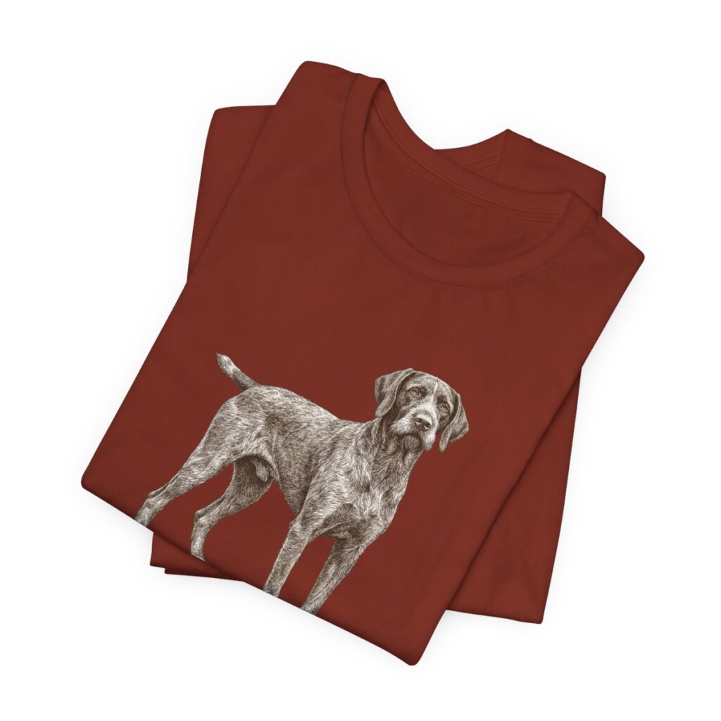 German Wirehaired Pointer Humor Shirt, Vintage Dog Sketch Tee, Dog Humor Gift