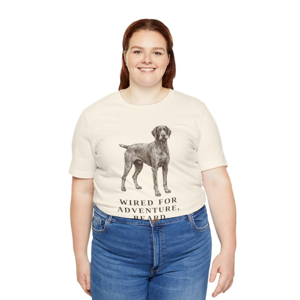 German Wirehaired Pointer Humor Shirt, Vintage Dog Sketch Tee, Dog Humor Gift