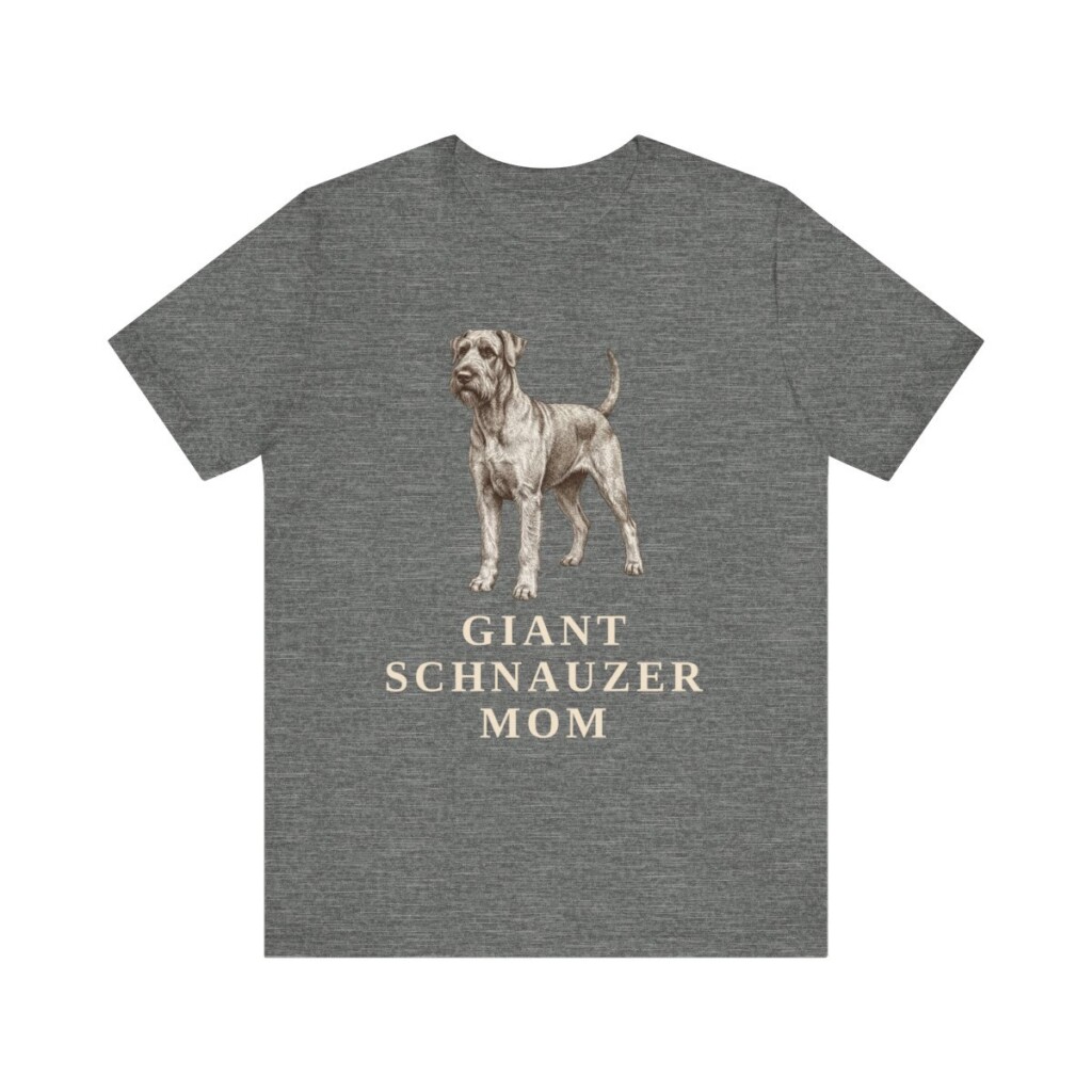 Giant Schnauzer Mom Shirt, Vintage Dog Sketch Tee, Dog Mom Gift