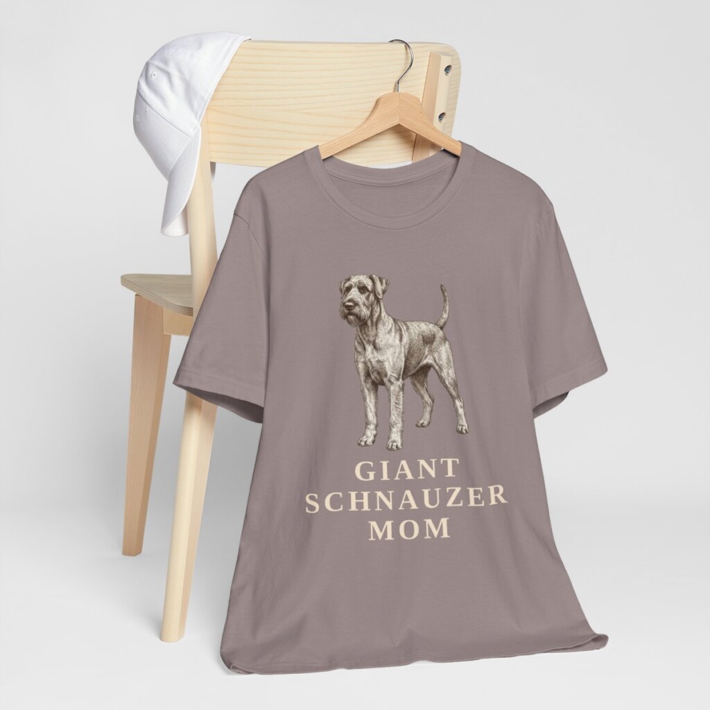 Giant Schnauzer Mom Shirt, Vintage Dog Sketch Tee, Dog Mom Gift