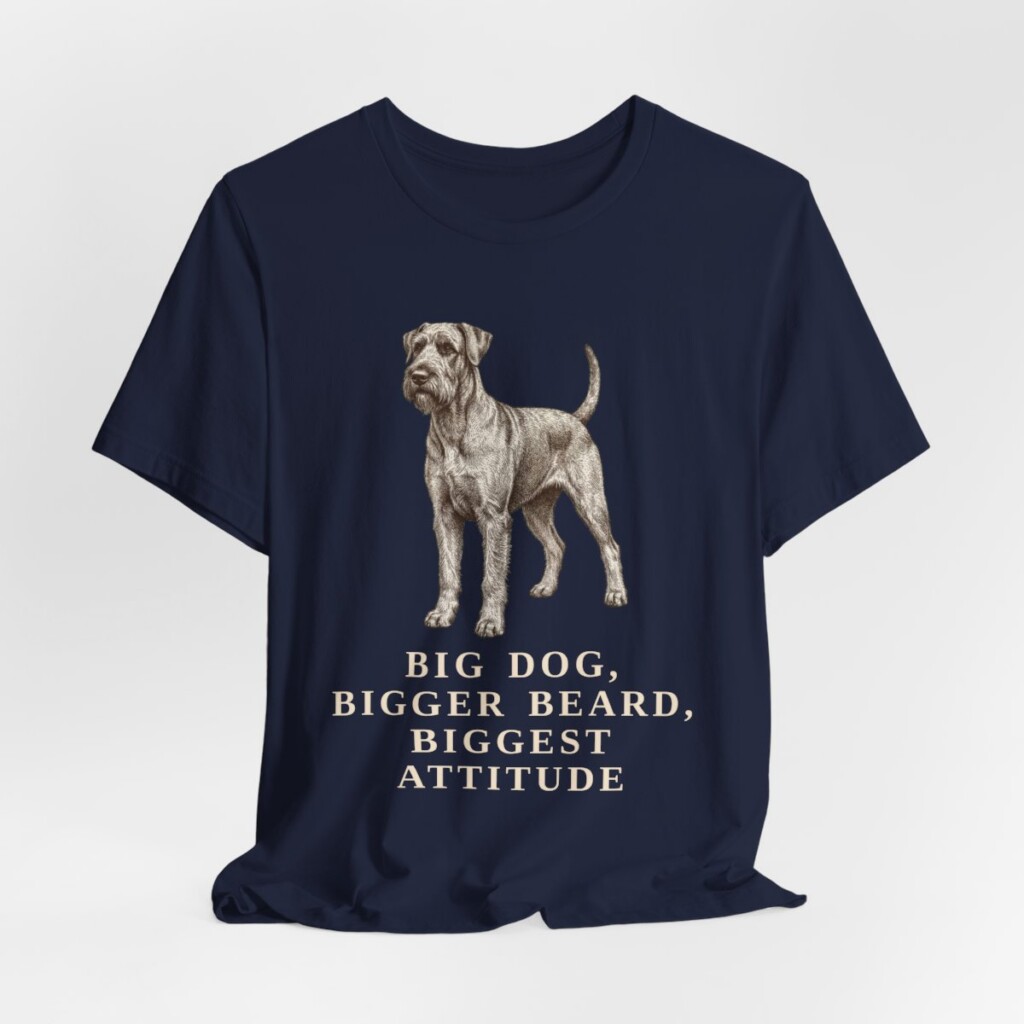 Giant Schnauzer Humor Shirt, Vintage Dog Sketch Tee, Dog Humor Gift