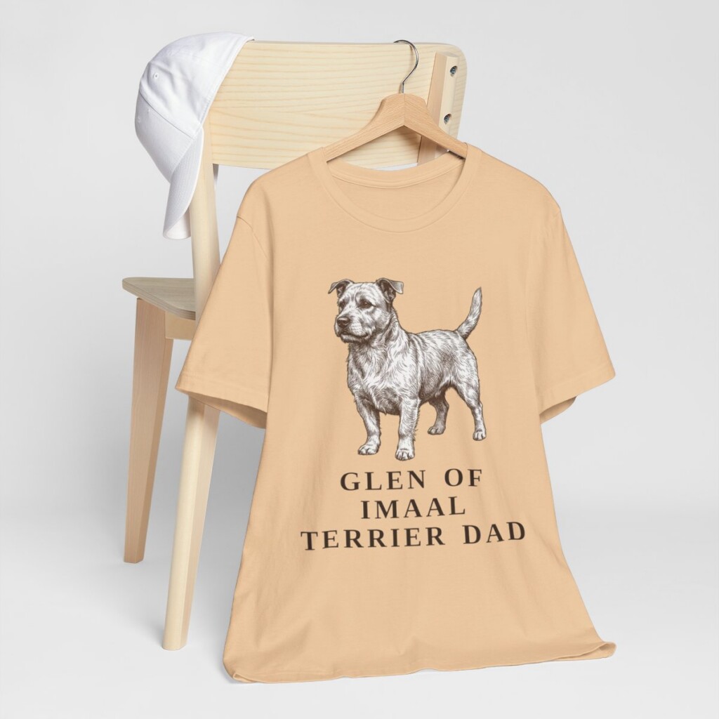Glen of Imaal Terrier Dad Shirt, Vintage Dog Sketch Tee, Dog Dad Gift