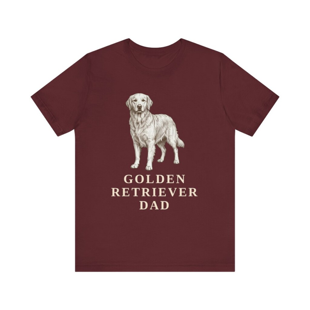 Golden Retriever Dad Shirt, Vintage Dog Sketch Tee, Dog Dad Gift Golden Retriever Dad Shirt, Vintage Dog Sketch Tee, Dog Dad Gift