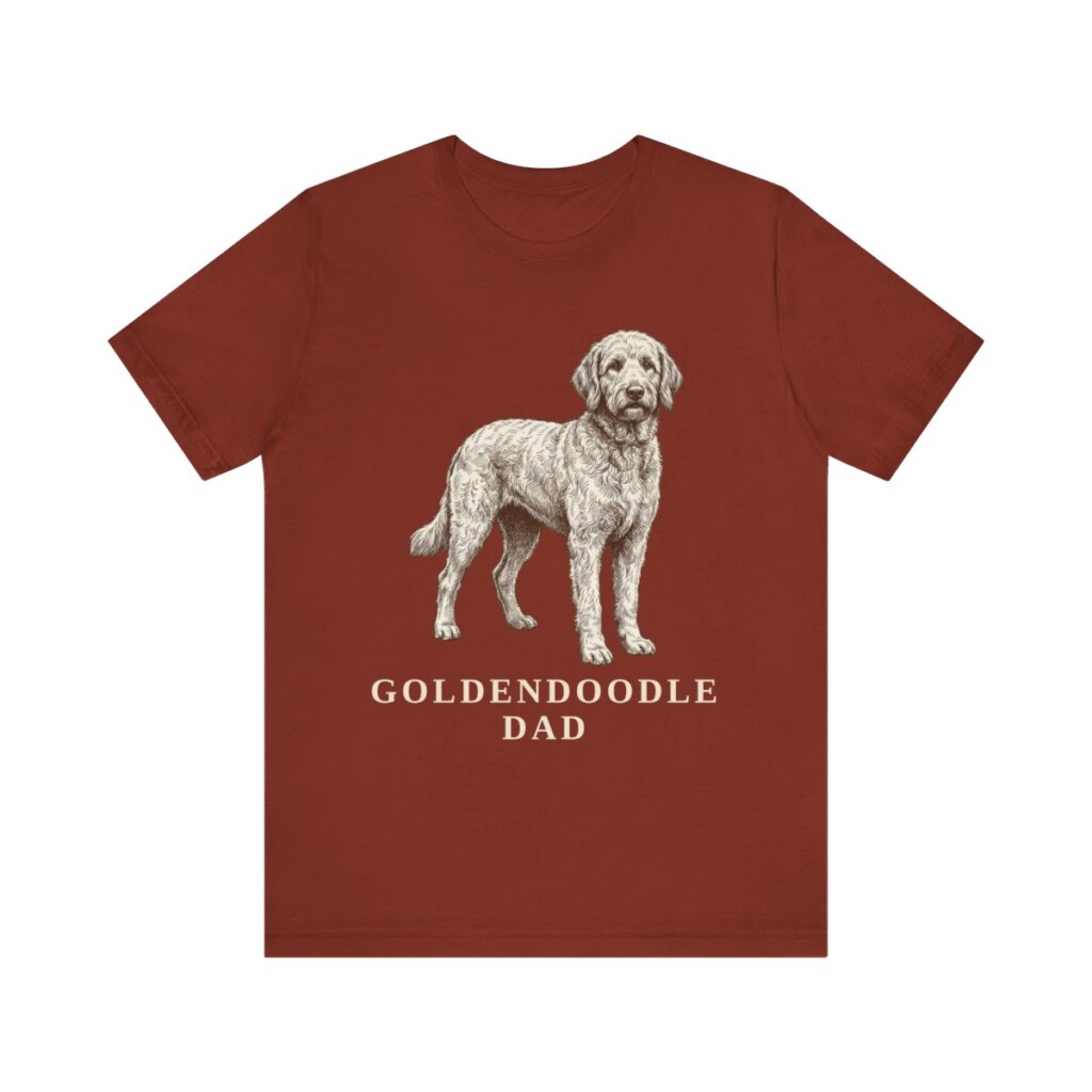 Goldendoodle Dad Shirt, Vintage Dog Sketch Tee, Dog Dad Gift