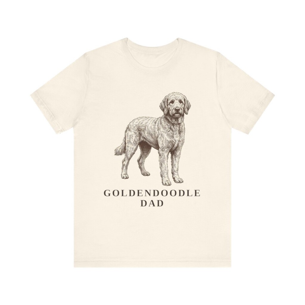 Goldendoodle Dad Shirt, Vintage Dog Sketch Tee, Dog Dad Gift