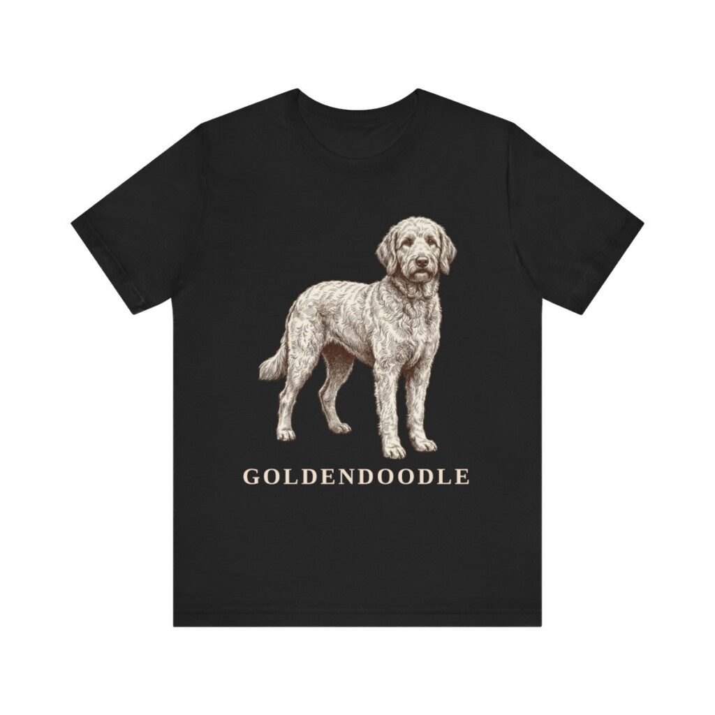 Goldendoodle Lover Shirt, Vintage Dog Sketch Tee, Dog Lover Gift