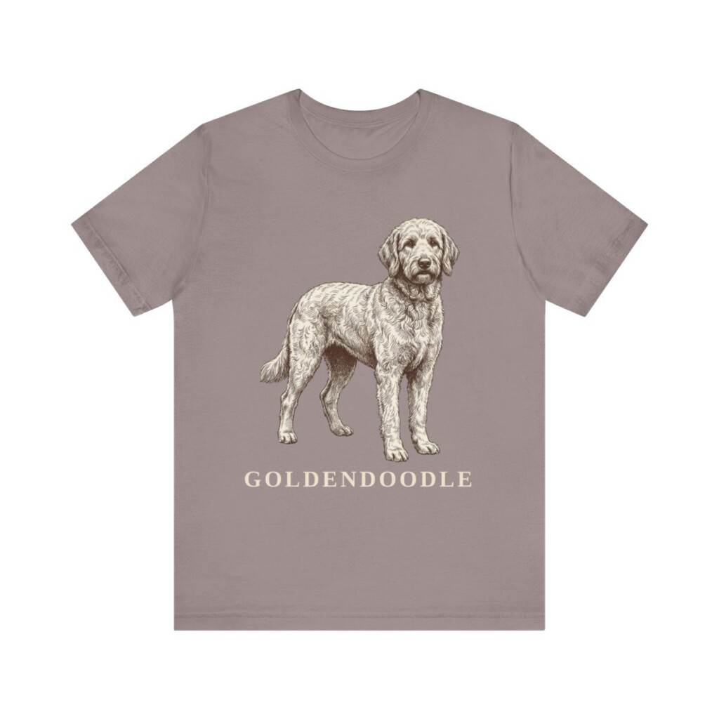 Goldendoodle Lover Shirt, Vintage Dog Sketch Tee, Dog Lover Gift