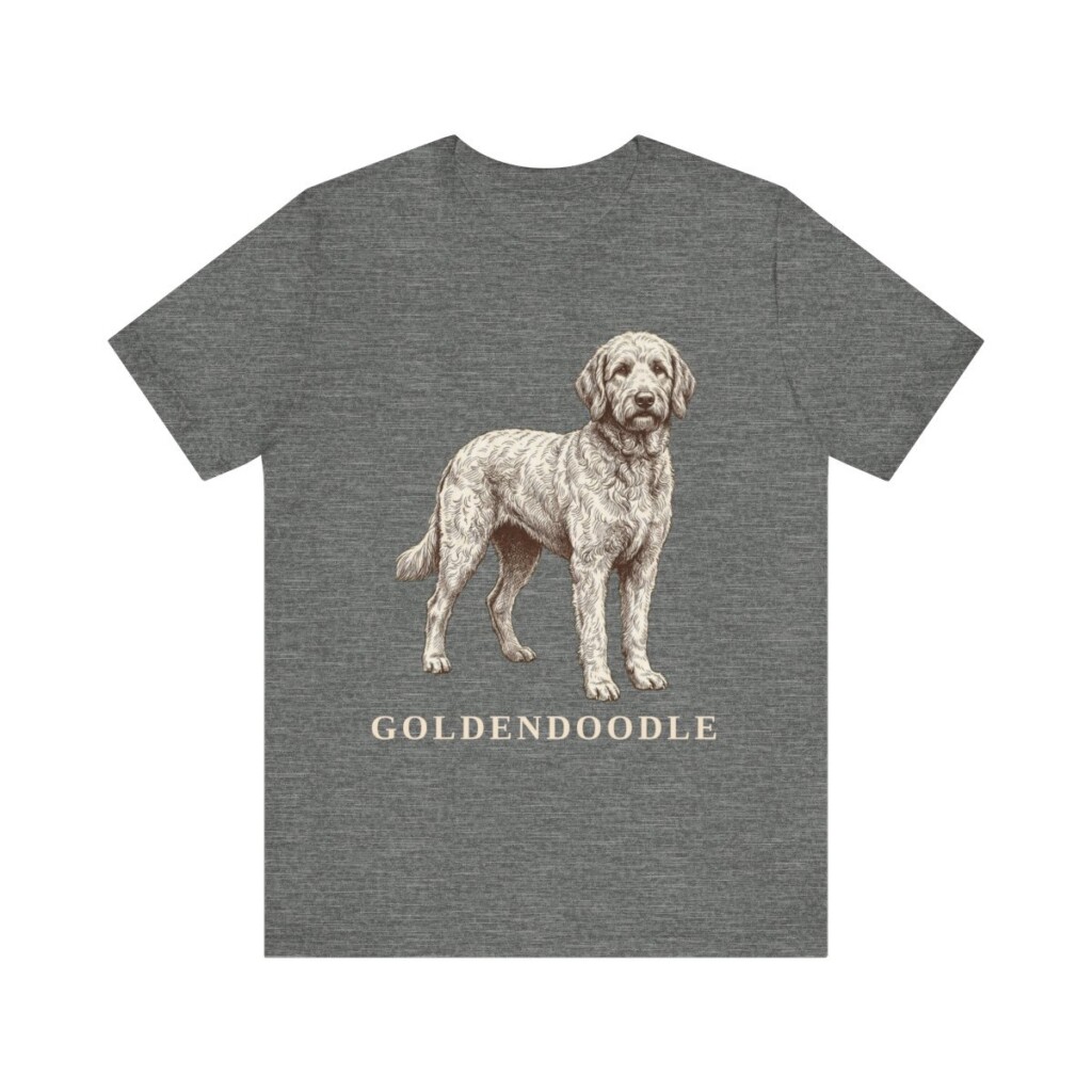 Goldendoodle Lover Shirt, Vintage Dog Sketch Tee, Dog Lover Gift