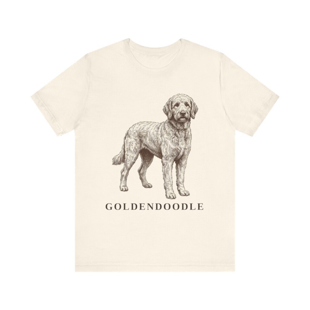 Goldendoodle Lover Shirt, Vintage Dog Sketch Tee, Dog Lover Gift