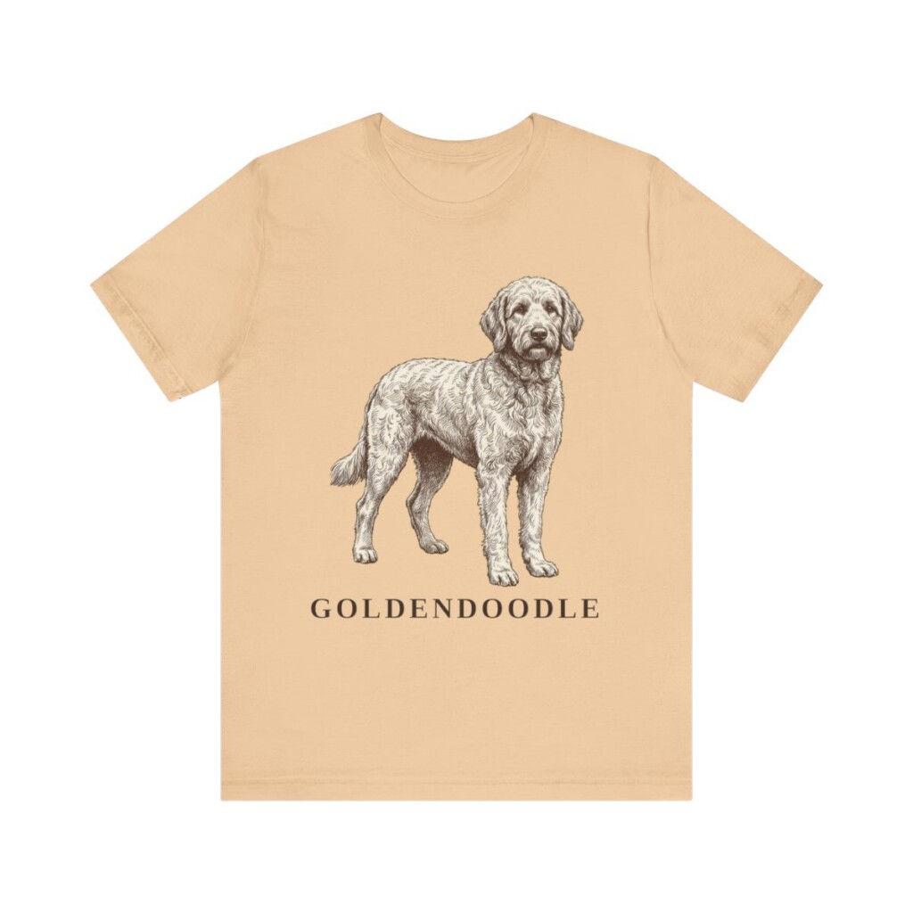 Goldendoodle Lover Shirt, Vintage Dog Sketch Tee, Dog Lover Gift