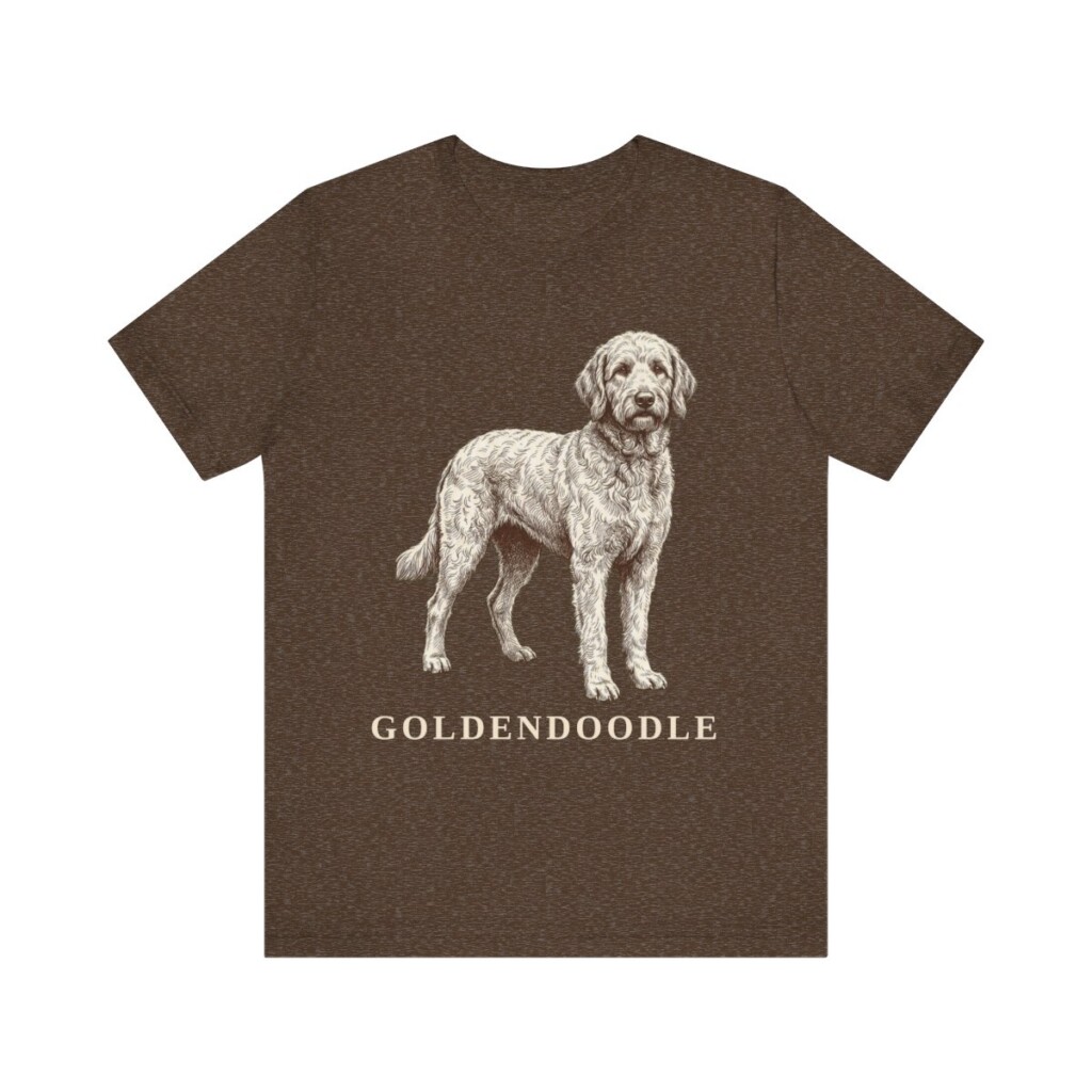 Goldendoodle Lover Shirt, Vintage Dog Sketch Tee, Dog Lover Gift