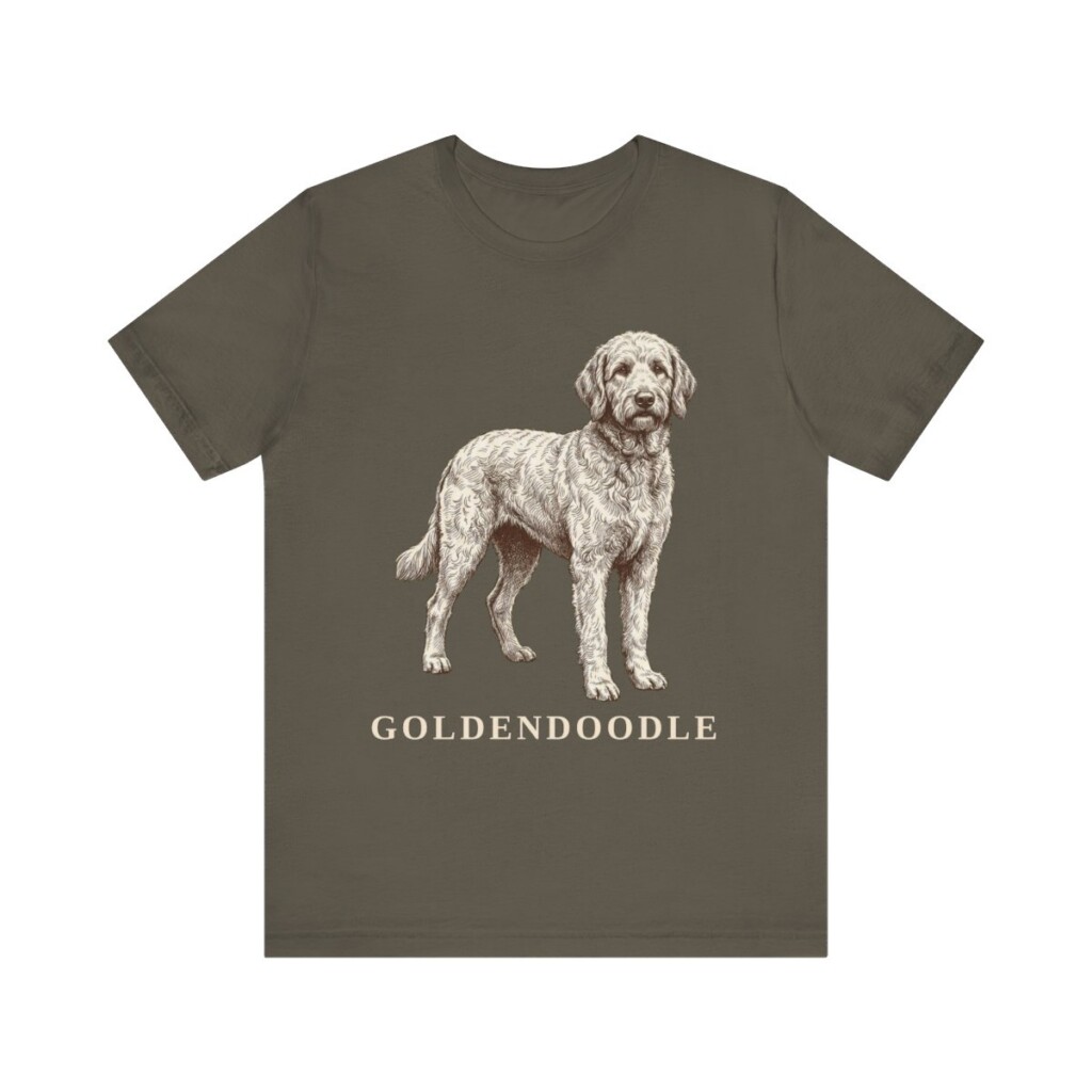Goldendoodle Lover Shirt, Vintage Dog Sketch Tee, Dog Lover Gift