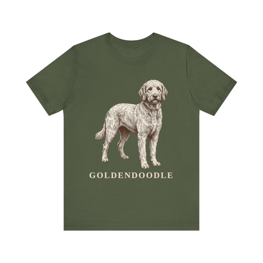 Goldendoodle Lover Shirt, Vintage Dog Sketch Tee, Dog Lover Gift