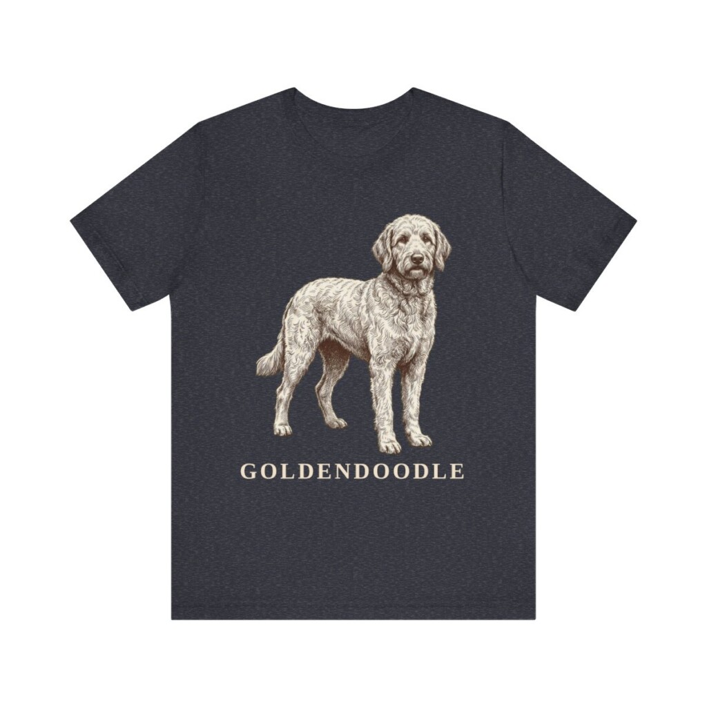 Goldendoodle Lover Shirt, Vintage Dog Sketch Tee, Dog Lover Gift