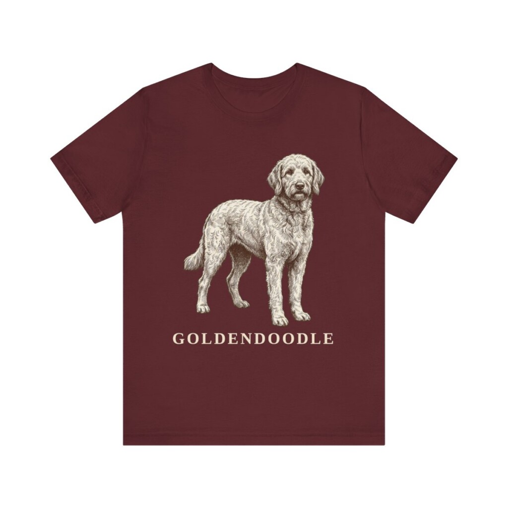 Goldendoodle Lover Shirt, Vintage Dog Sketch Tee, Dog Lover Gift