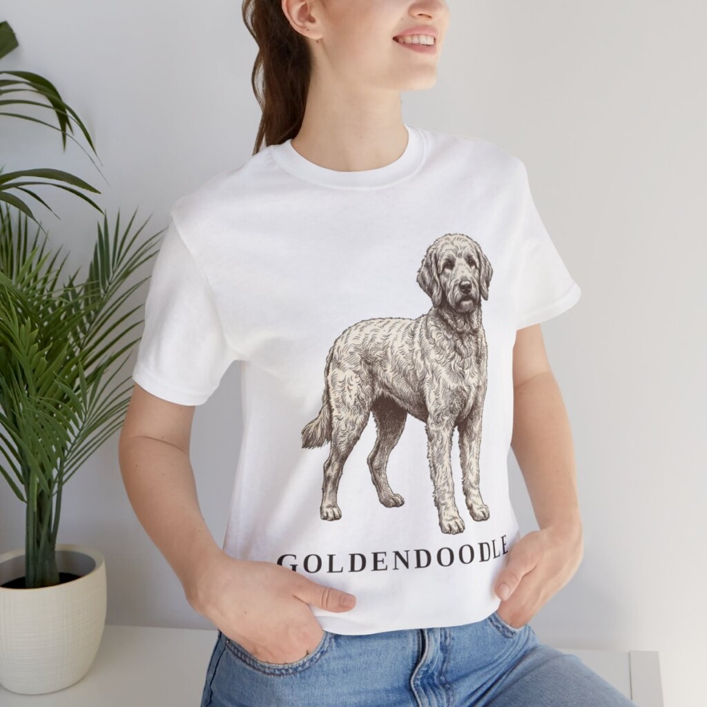 Goldendoodle Lover Shirt, Vintage Dog Sketch Tee, Dog Lover Gift