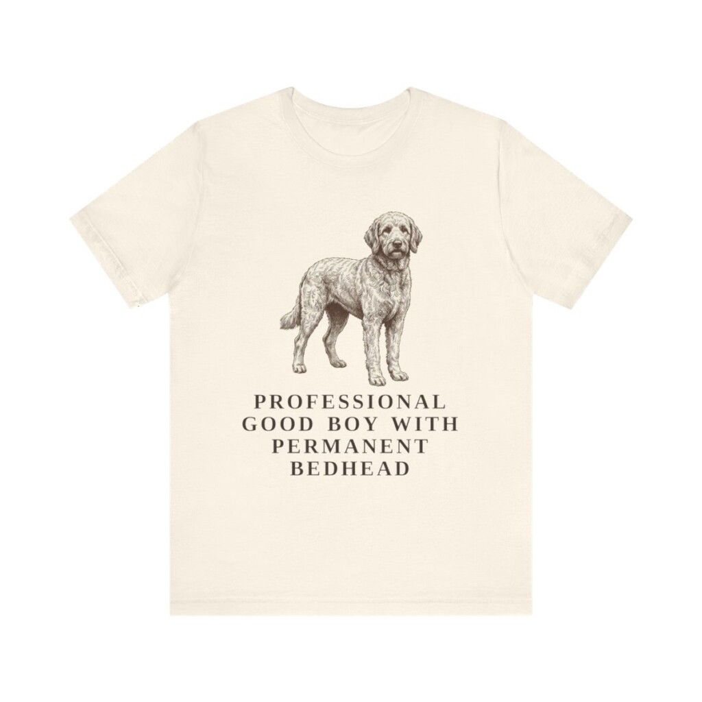 Goldendoodle Humor Shirt, Vintage Dog Sketch Tee, Dog Humor Gift