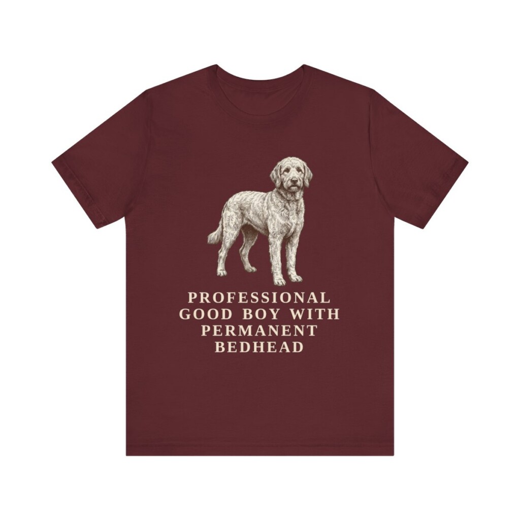 Goldendoodle Humor Shirt, Vintage Dog Sketch Tee, Dog Humor Gift