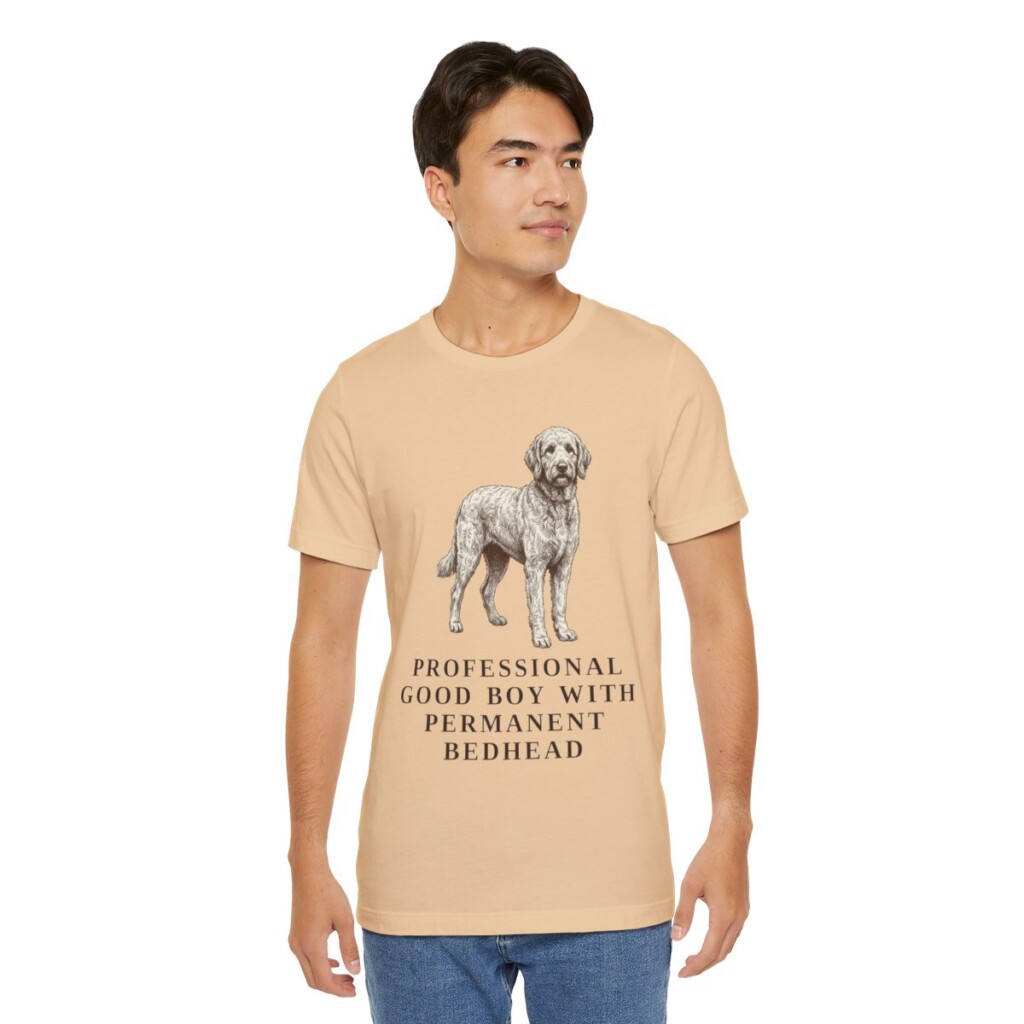 Goldendoodle Humor Shirt, Vintage Dog Sketch Tee, Dog Humor Gift