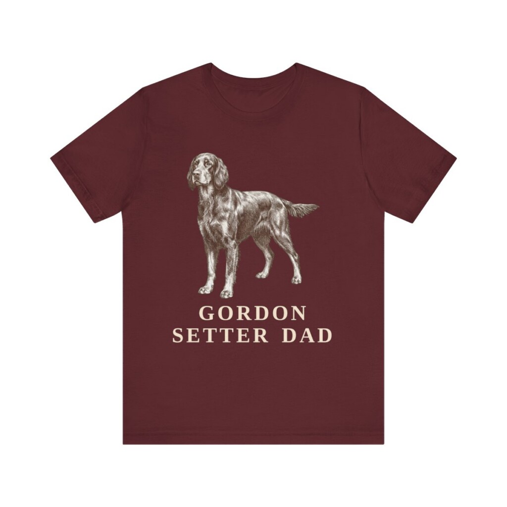 Gordon Setter Dad Shirt, Vintage Dog Sketch Tee, Dog Dad Gift