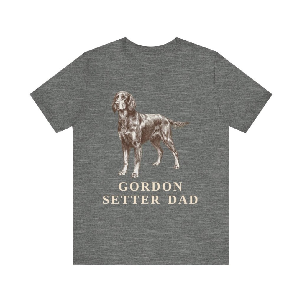 Gordon Setter Dad Shirt, Vintage Dog Sketch Tee, Dog Dad Gift
