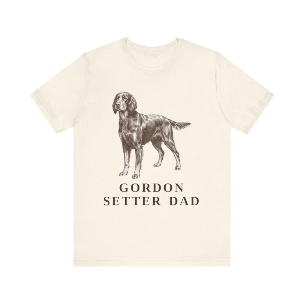 Gordon Setter Dad Shirt, Vintage Dog Sketch Tee, Dog Dad Gift