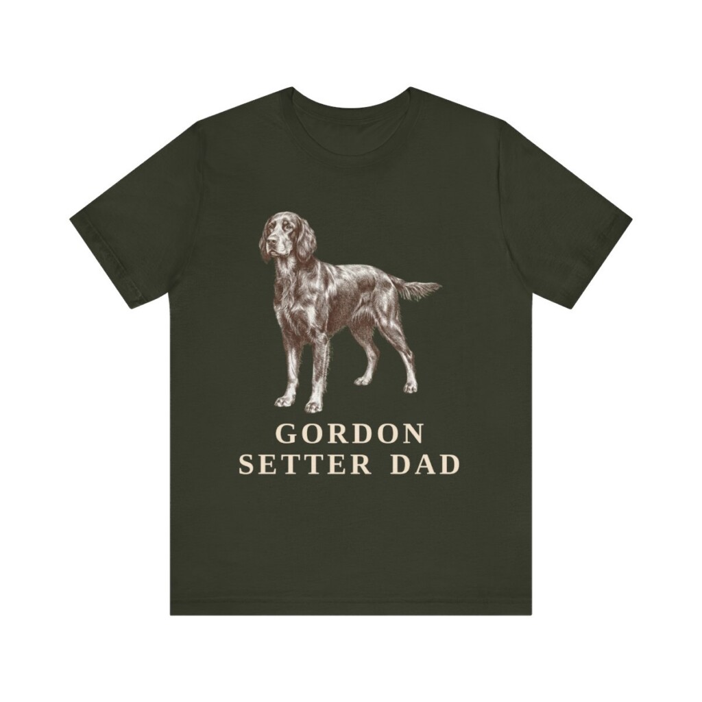 Gordon Setter Dad Shirt, Vintage Dog Sketch Tee, Dog Dad Gift