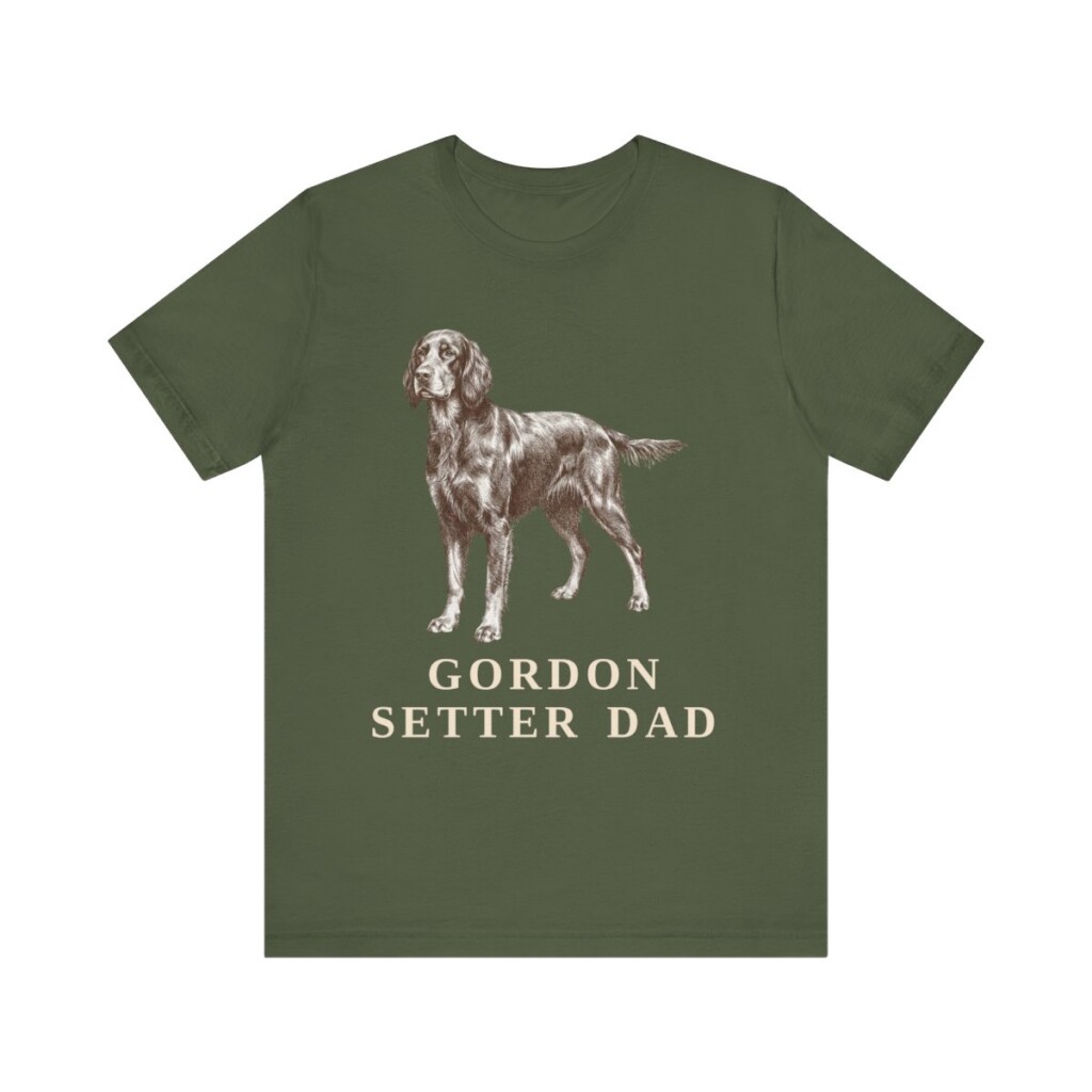 Gordon Setter Dad Shirt, Vintage Dog Sketch Tee, Dog Dad Gift