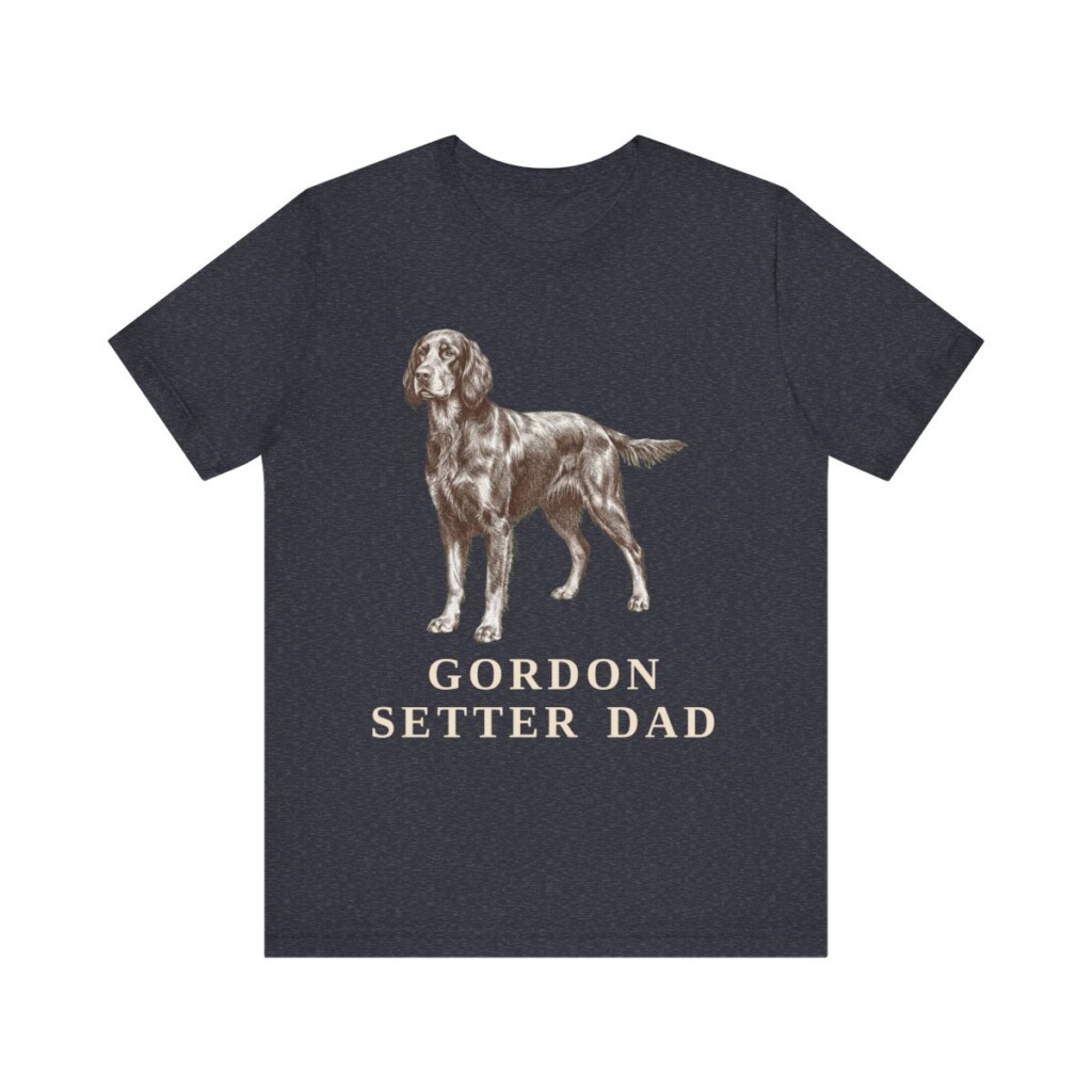 Gordon Setter Dad Shirt, Vintage Dog Sketch Tee, Dog Dad Gift
