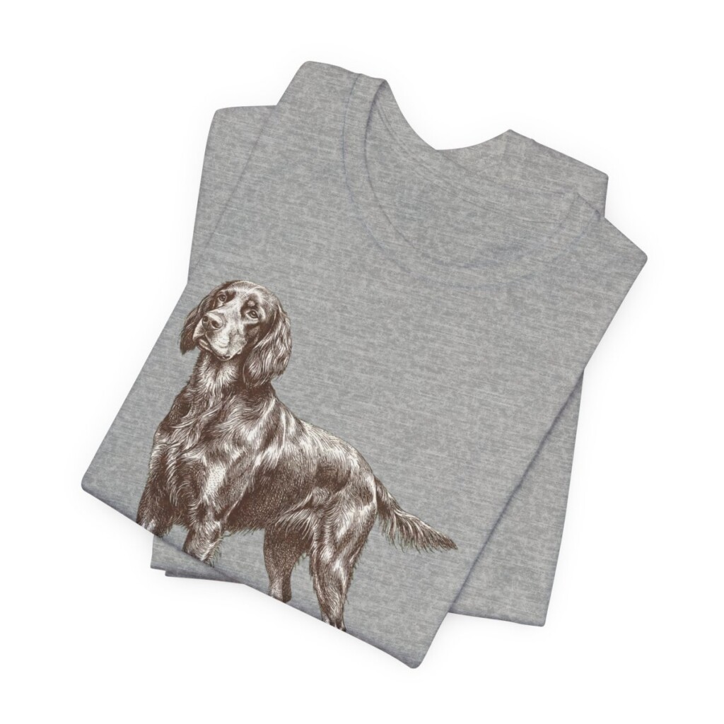 Gordon Setter Dad Shirt, Vintage Dog Sketch Tee, Dog Dad Gift