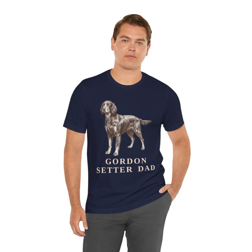 Gordon Setter Dad Shirt, Vintage Dog Sketch Tee, Dog Dad Gift