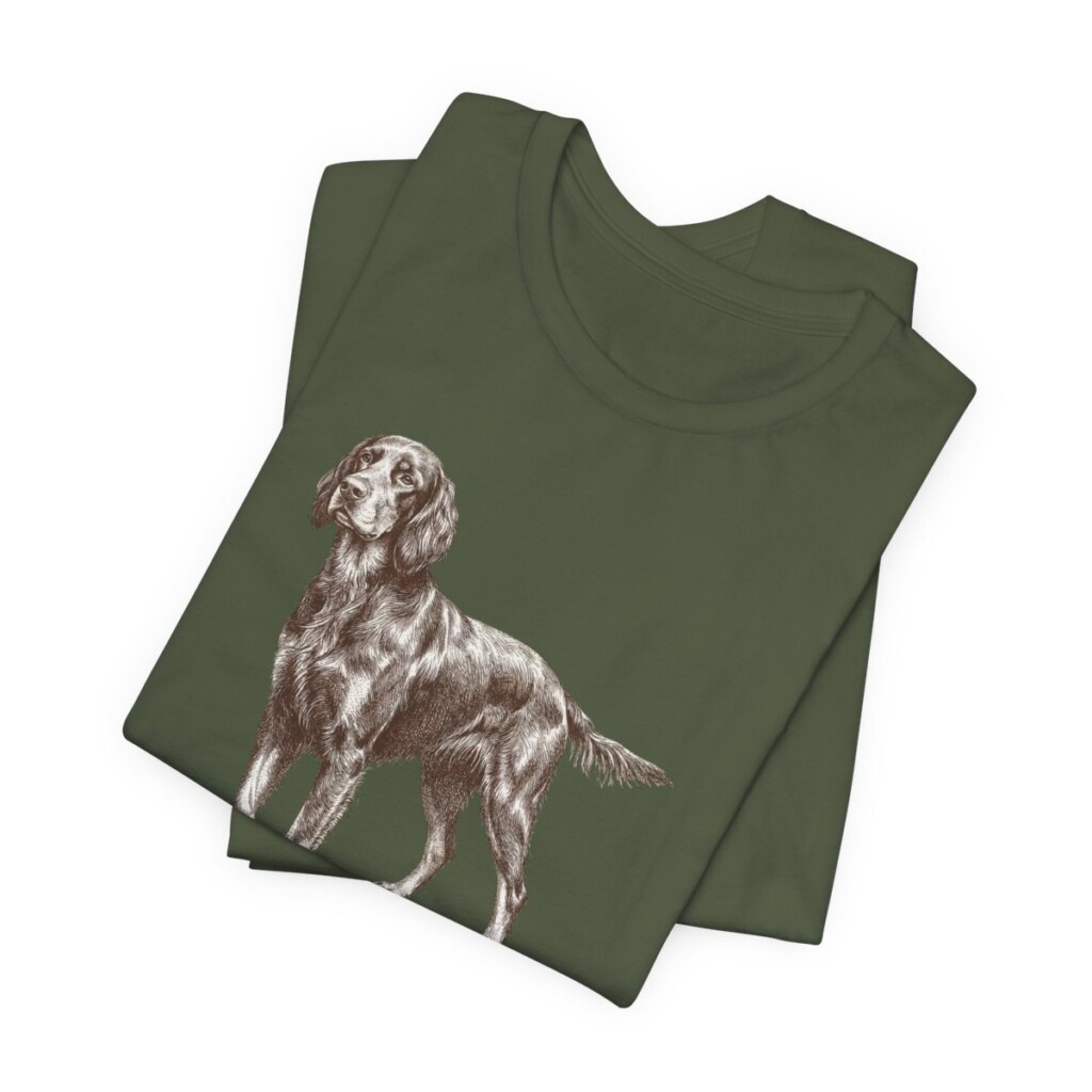 Gordon Setter Lover Shirt, Vintage Dog Sketch Tee, Dog Lover Gift