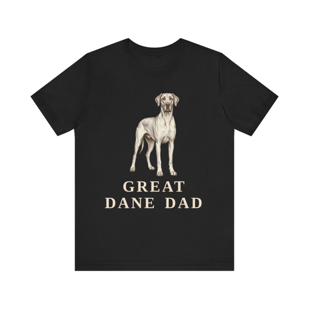 Great Dane Dad Shirt, Vintage Dog Sketch Tee, Dog Dad Gift